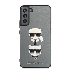 Karl Lagerfeld Saffiano K&C Heads Case for Samsung Galaxy S22+ Silver cena un informācija | Telefonu vāciņi, maciņi | 220.lv