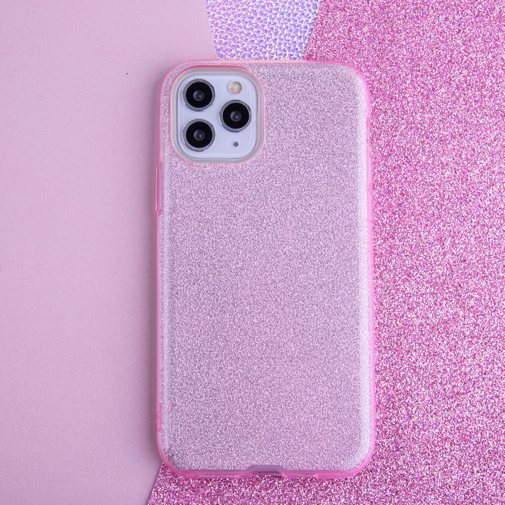 Glitter 3in1 case for Samsung Galaxy S21 pink цена и информация | Telefonu vāciņi, maciņi | 220.lv