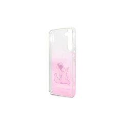 Karl Largerfeld case for Samsung Galaxy S22 KLHCS22SCFNRCPI pink hard case Choupette Eat Gradient cena un informācija | Telefonu vāciņi, maciņi | 220.lv