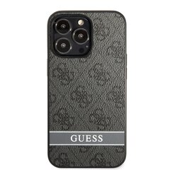 Guess PU 4G Stripe Case for iPhone 13 Pro Max Grey cena un informācija | Telefonu vāciņi, maciņi | 220.lv