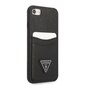 Guess Saffiano Double Card Case for iPhone 7/8/SE2020/SE2022 Black цена и информация | Telefonu vāciņi, maciņi | 220.lv