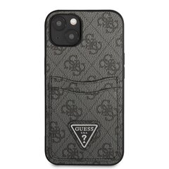 Guess 4G Saffiano Double Card Case for iPhone 13 Black cena un informācija | Telefonu vāciņi, maciņi | 220.lv