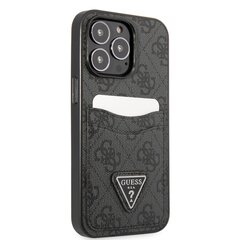 Guess 4G Saffiano Double Card Case for iPhone 13 Pro Black цена и информация | Чехлы для телефонов | 220.lv