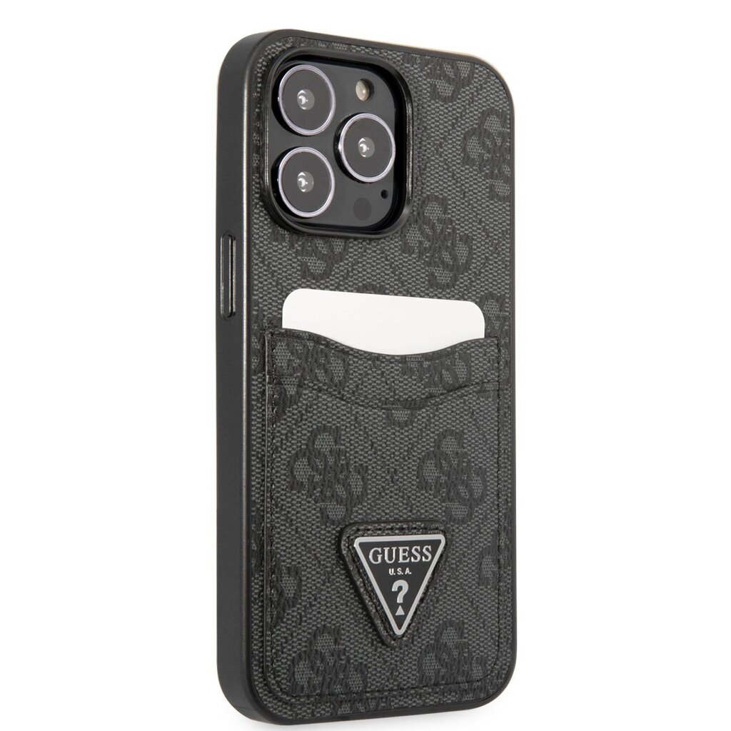 Guess 4G Saffiano Double Card Case for iPhone 13 Pro Black цена и информация | Telefonu vāciņi, maciņi | 220.lv