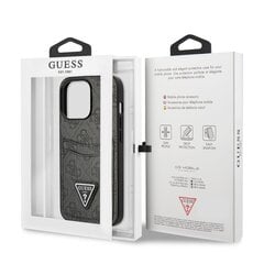 Guess 4G Saffiano Double Card Case for iPhone 13 Pro Max Black cena un informācija | Telefonu vāciņi, maciņi | 220.lv