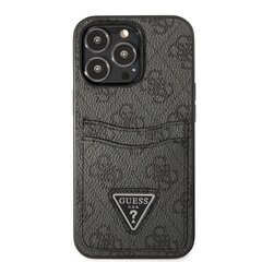 Guess 4G Saffiano Double Card Case for iPhone 13 Pro Max Black цена и информация | Чехлы для телефонов | 220.lv