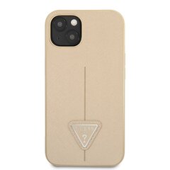 Guess PU Saffiano Triangle Case for iPhone 13 mini Beige cena un informācija | Telefonu vāciņi, maciņi | 220.lv