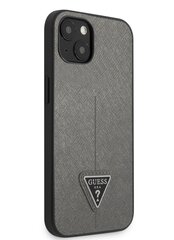 Guess PU Saffiano Triangle Case for iPhone 13 mini Silver cena un informācija | Telefonu vāciņi, maciņi | 220.lv