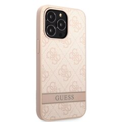 Guess PU 4G Stripe Case for iPhone 13 Pro Pink cena un informācija | Telefonu vāciņi, maciņi | 220.lv