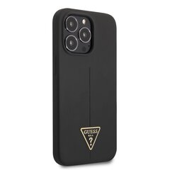 Guess Silicone Line Triangle Case for iPhone 13 Pro Black цена и информация | Чехлы для телефонов | 220.lv