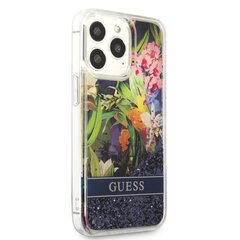 Guess Liquid Glitter Flower Case for iPhone 13 Pro Blue цена и информация | Чехлы для телефонов | 220.lv