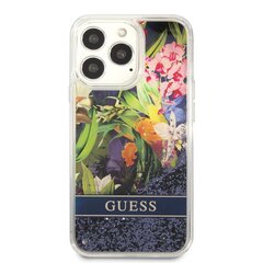 Guess Liquid Glitter Flower Case for iPhone 13 Pro Blue цена и информация | Чехлы для телефонов | 220.lv