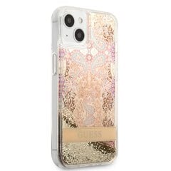 Guess Liquid Glitter Paisley Case for iPhone 13 mini Gold cena un informācija | Telefonu vāciņi, maciņi | 220.lv