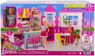 Комплект игрушек Mattel Barbie Cook and Grill Restaurant цена и информация | Игрушки для девочек | 220.lv