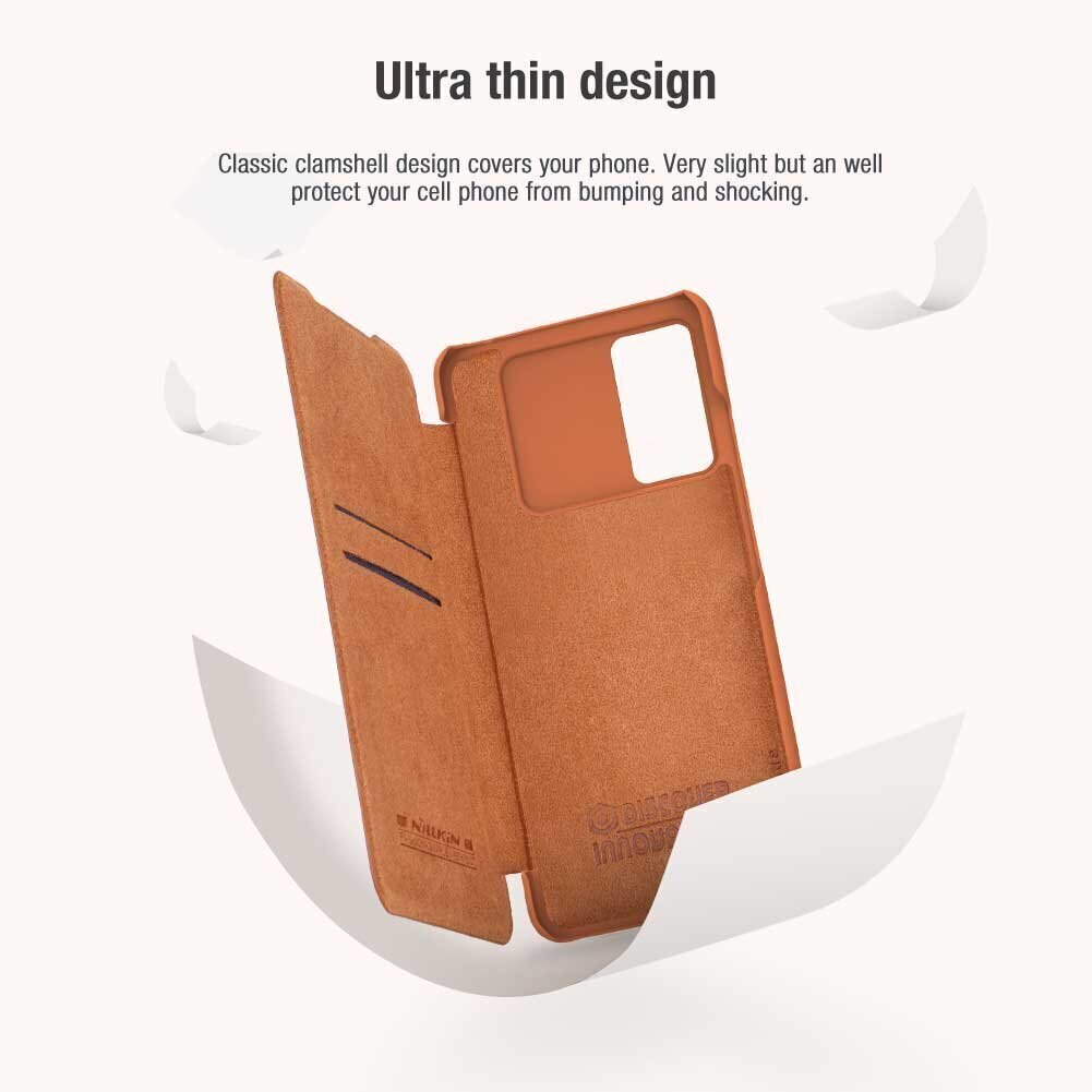 Nillkin Qin Book PRO Case for Samsung Galaxy A73 5G Brown цена и информация | Telefonu vāciņi, maciņi | 220.lv