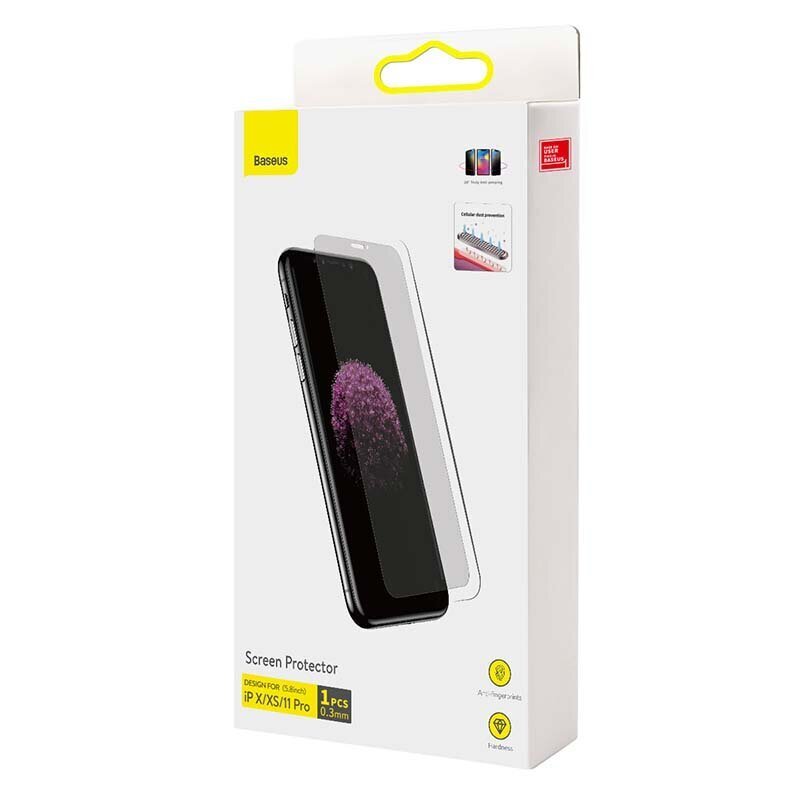 Baseus 0.3mm Screen Protector (1pcs pack) for iPhone X/XS/11 Pro 5.8inch cena un informācija | Ekrāna aizsargstikli | 220.lv