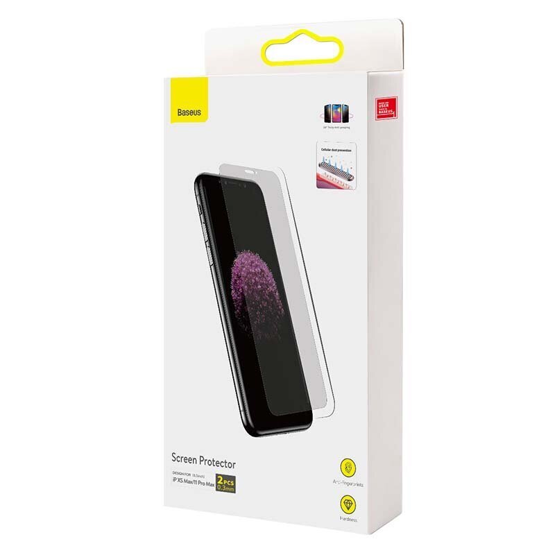 Baseus 0.3mm Screen Protector (2pcs pack) for iPhone XS Max/11 Pro Max 6.5inch цена и информация | Ekrāna aizsargstikli | 220.lv
