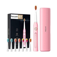 FairyWill Sonic toothbrush with head set and case FW-507 Plus (pink) цена и информация | Электрические зубные щетки | 220.lv