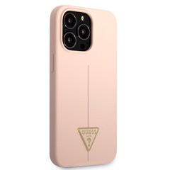 Guess Silicone Line Triangle maciņš, piemērots iPhone 13 Pro, rozā цена и информация | Чехлы для телефонов | 220.lv