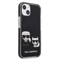 Karl Lagerfeld TPE Karl and Choupette maciņš, piemērots iPhone 13 mini, melns цена и информация | Чехлы для телефонов | 220.lv