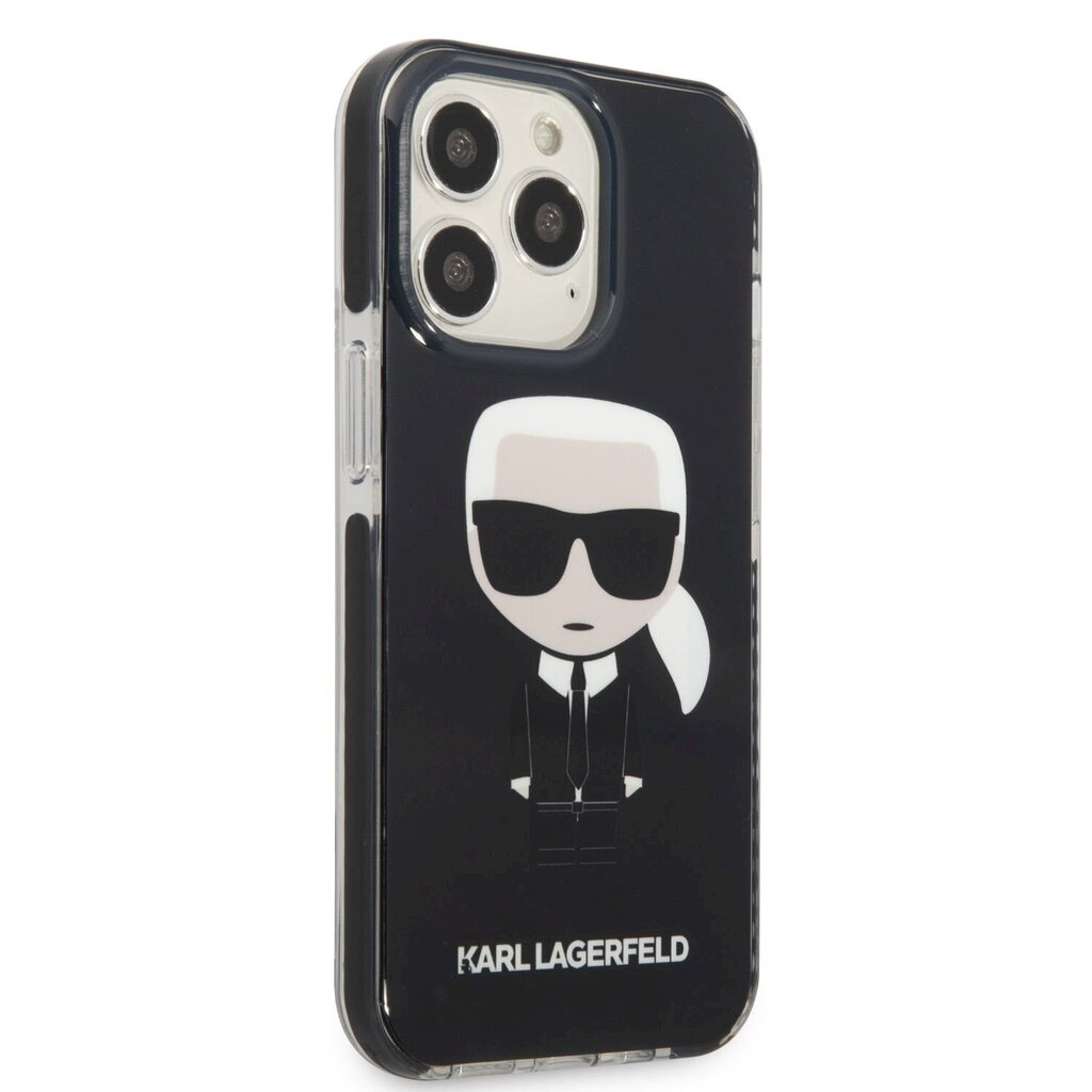 Karl Lagerfeld TPE Full Body Ikonik maciņš, piemērots iPhone 13 Pro, melns cena un informācija | Telefonu vāciņi, maciņi | 220.lv