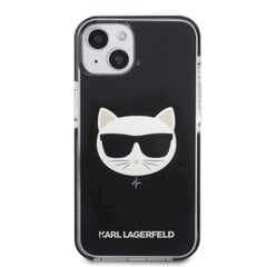 Karl Lagerfeld TPE Choupette Head maciņš, piemērots iPhone 13, melns cena un informācija | Telefonu vāciņi, maciņi | 220.lv