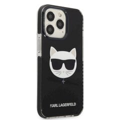 Karl Lagerfeld TPE Choupette Head maciņš, piemērots iPhone 13 Pro, melns cena un informācija | Telefonu vāciņi, maciņi | 220.lv