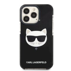 Karl Lagerfeld TPE Choupette Head maciņš, piemērots iPhone 13 Pro, melns cena un informācija | Telefonu vāciņi, maciņi | 220.lv