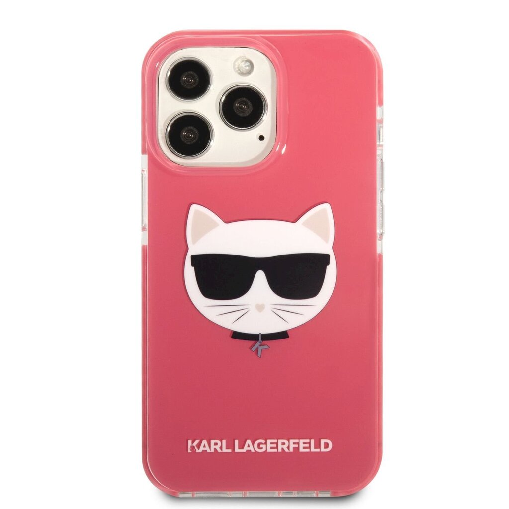 Karl Lagerfeld TPE Choupette Head maciņš, piemērots iPhone 13 Pro, fuksija цена и информация | Telefonu vāciņi, maciņi | 220.lv