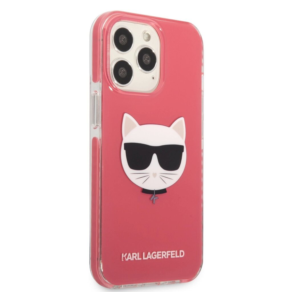 Karl Lagerfeld TPE Choupette Head maciņš, piemērots iPhone 13 Pro, fuksija cena un informācija | Telefonu vāciņi, maciņi | 220.lv