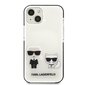 Karl Lagerfeld TPE Karl and Choupette maciņš, piemērots iPhone 13 mini, balts cena un informācija | Telefonu vāciņi, maciņi | 220.lv