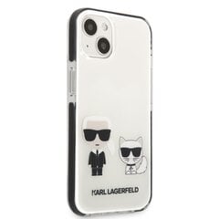 Karl Lagerfeld TPE Karl and Choupette maciņš, piemērots iPhone 13 mini, balts cena un informācija | Telefonu vāciņi, maciņi | 220.lv