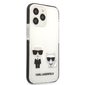 Karl Lagerfeld TPE Karl and Choupette maciņš, piemērots iPhone 13 Pro, balts cena un informācija | Telefonu vāciņi, maciņi | 220.lv