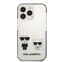 Karl Lagerfeld TPE Karl and Choupette maciņš, piemērots iPhone 13 Pro Max, balts cena un informācija | Telefonu vāciņi, maciņi | 220.lv