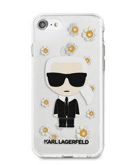 Karl Lagerfeld Ikonik Flower maciņš, piemērots iPhone 7/8/SE2020/SE2022, caurspīdīgs cena un informācija | Telefonu vāciņi, maciņi | 220.lv