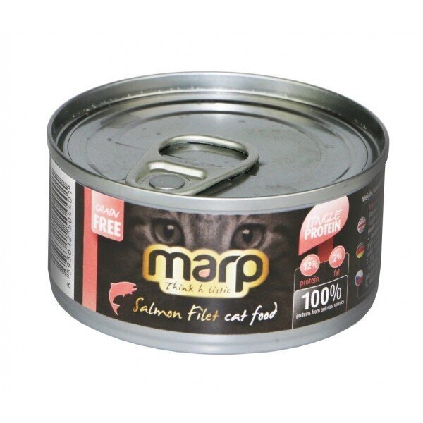 Marp Think Holistic Salmon Filet Cat Food - laša fileja, 70g cena un informācija | Konservi kaķiem | 220.lv