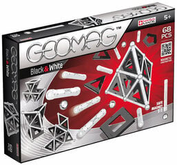 Конструктор магнитный Geomag Black and White 68 элементов цена и информация | Kонструкторы | 220.lv