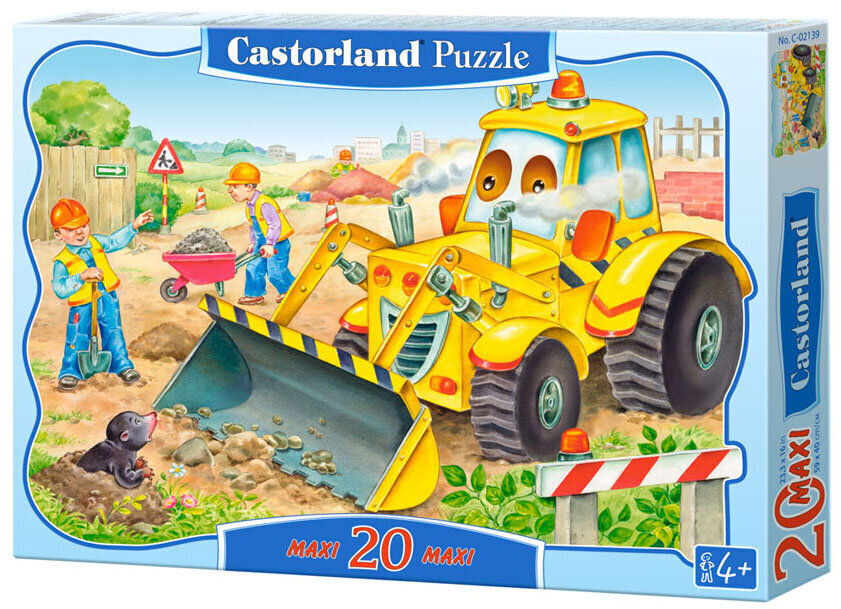 PUZZLE BULLDOZER 20 El. цена и информация | Puzles, 3D puzles | 220.lv