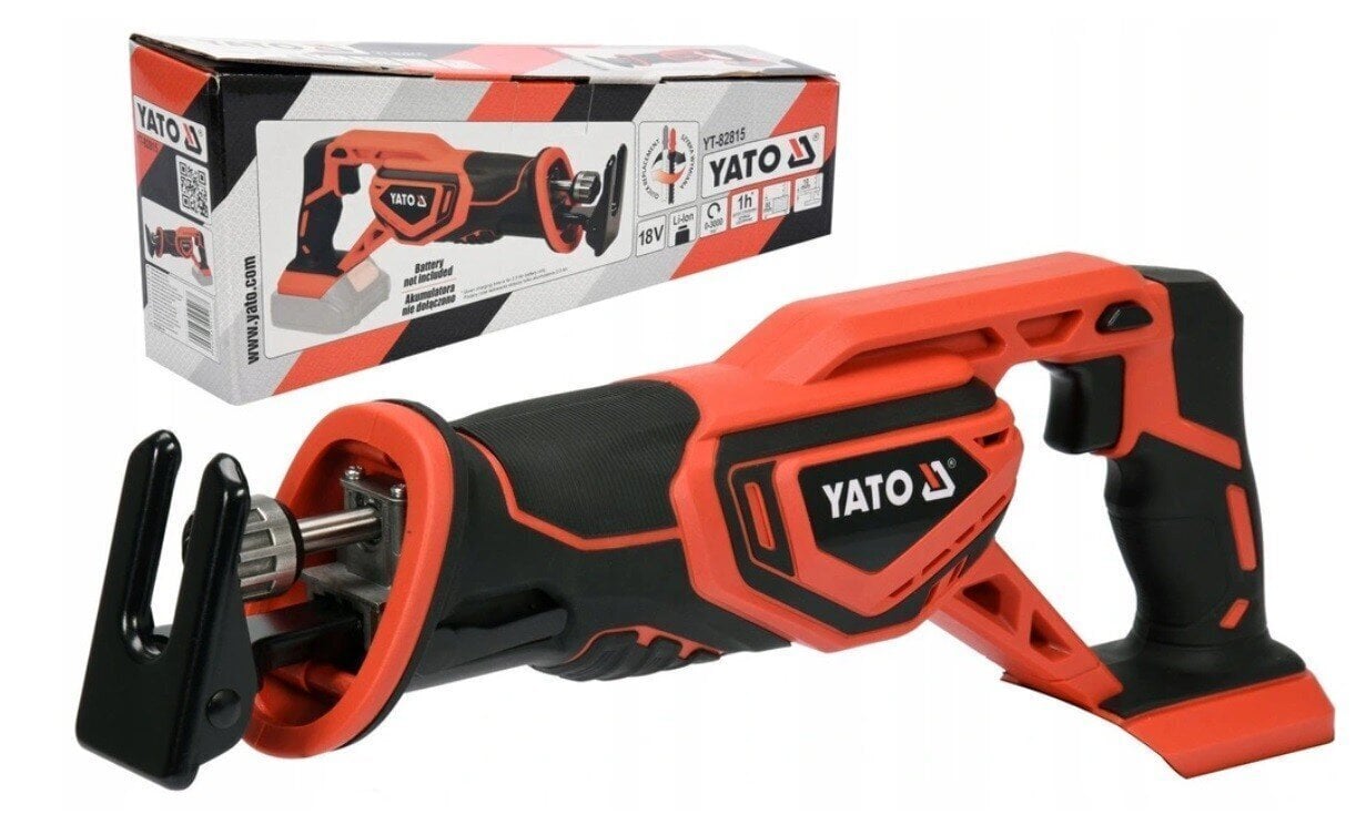 Taisns akumulatora zāģis YATO 18V (bez akumulatora) YT-82815 cena un informācija | Zāģi, ripzāģi | 220.lv