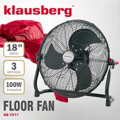 Grīdas ventilators 100w klausberg cena un informācija | Ventilatori | 220.lv