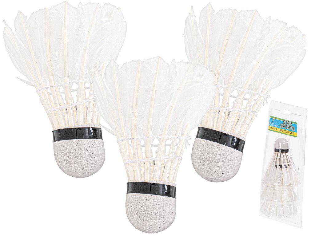 Badmintona mušas no spalvām 3 gab cena un informācija | Badmintons | 220.lv