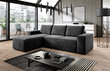 Stūra dīvāns NORE Silla Riviera 97, melns цена и информация | Stūra dīvāni | 220.lv