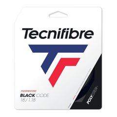 Tenisa raķešu stīgas Tecnifibre BLACK CODE 12m, 1.18mm, Melnā krāsa cena un informācija | Āra tenisa preces | 220.lv