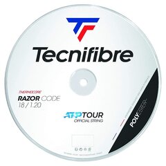 Tenisa raķešu stīgas Tecnifibre RAZOR CODE 200m, 1.20mm, Melnā krāsa цена и информация | Товары для большого тенниса | 220.lv