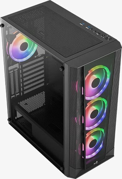 Aerocool Prism G-BK-V3 ARGB cena un informācija | Datoru korpusi | 220.lv