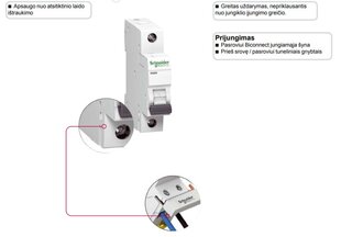 Schneider Electric automātiskais slēdzis 1P C20A 6kA Acti9 iC60N cena un informācija | Elektrības slēdži, rozetes | 220.lv