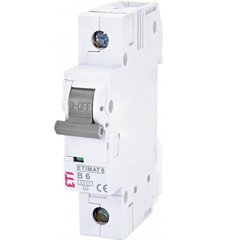 Автоматический выключатель сверхтока ETIMAT6 1P B10 6kA ETI цена и информация | Электрические выключатели, розетки | 220.lv