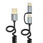 Choetech 2in1 USB - USB Type C / micro USB charging data cable 1,2m black (XAC-0012-101BK) цена и информация | Savienotājkabeļi | 220.lv