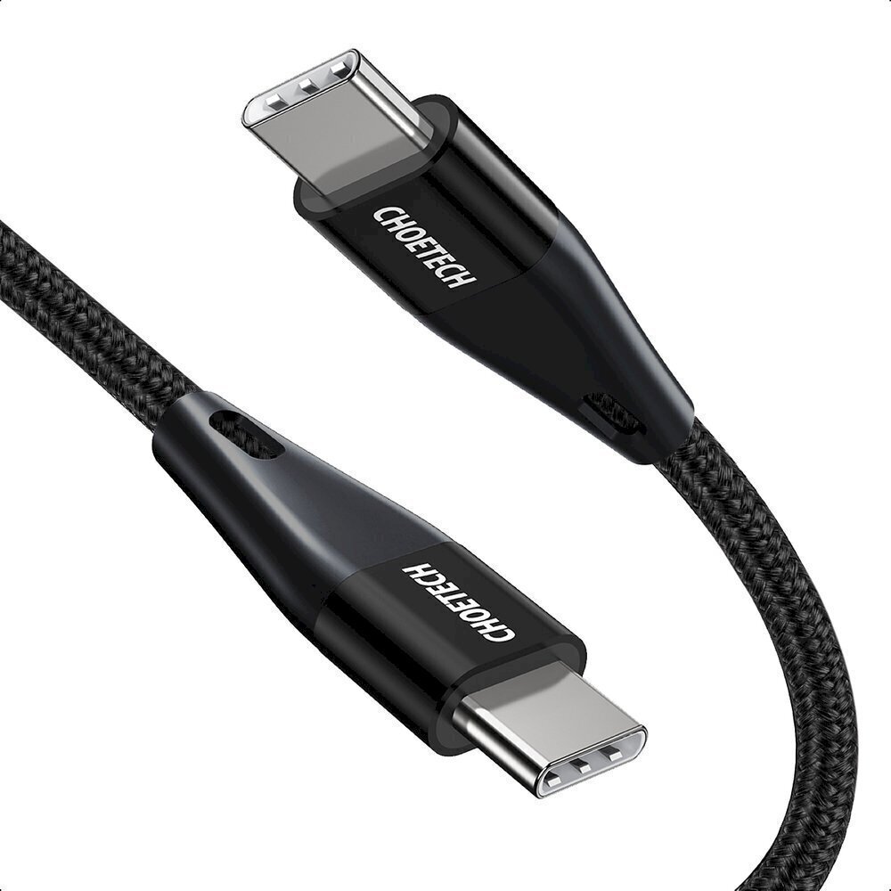 Choetech USB Type C - USB Type C charging data cable Power Delivery 60W 5A 2m black (XCC-1003) cena un informācija | Savienotājkabeļi | 220.lv