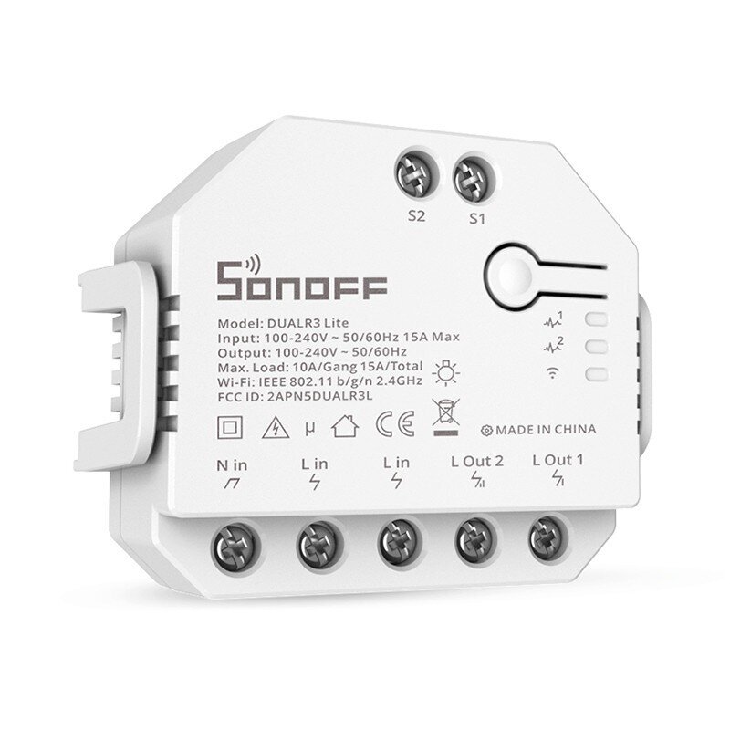 Smart switch WiFi Sonoff Dual R3 Lite cena un informācija | Elektrības slēdži, rozetes | 220.lv